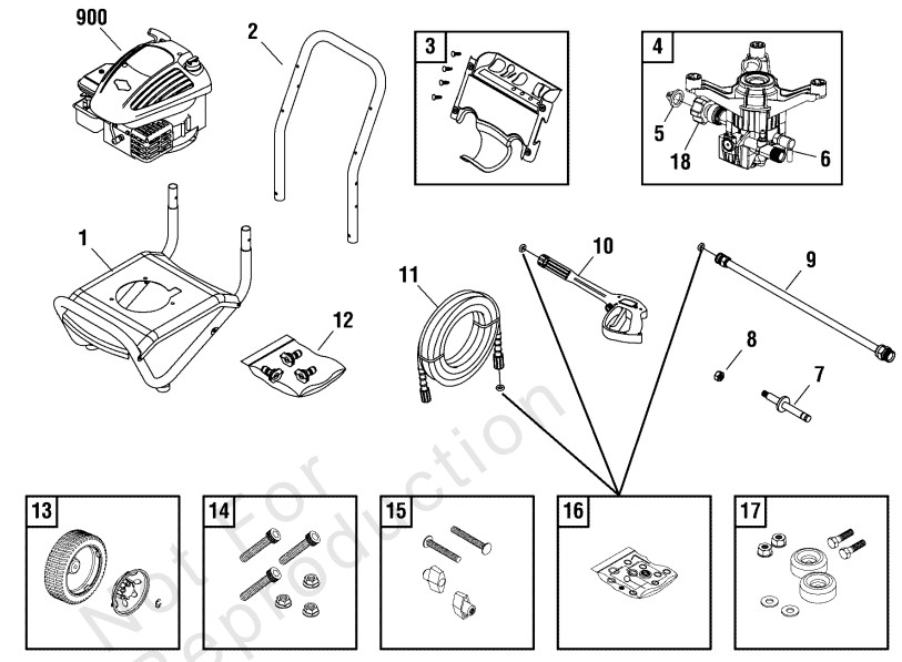 Briggs & Stratton  2,200 psi 020545 Pressure Washer Parts